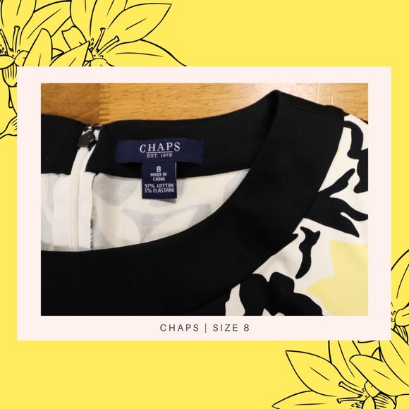 CHAPS Floral Dress Size 8 - Picture 5 of 5